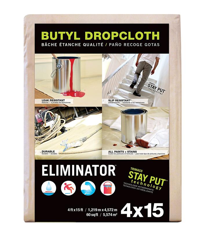 4' X 15' ELIMINATOR™ SLIP RESISTANT DROPCLOTH